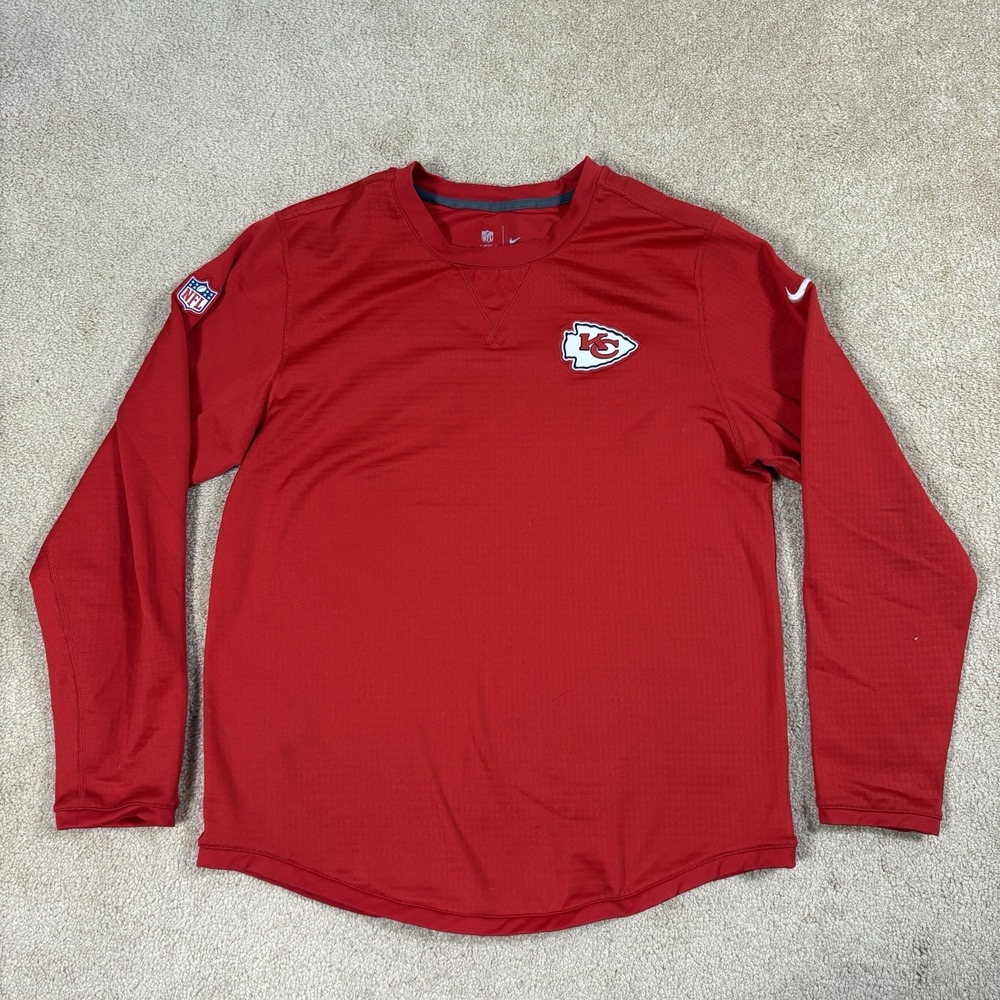 Nike Kansas City Chiefs Dri Fit Long Sleeve NFL On Field Thermal Large Red